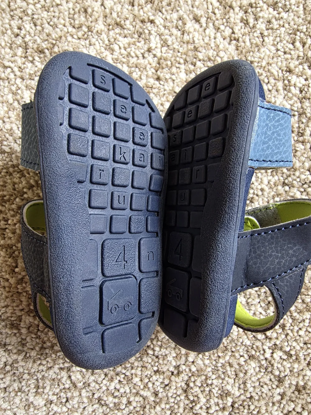 See Kai Run Navy and Light Blue Kids Velcro Sandals